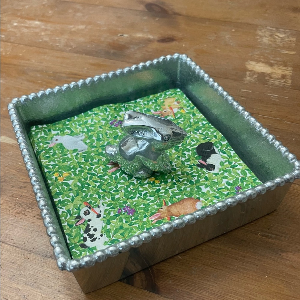 Mariposa Silver Rabbit Napkin Holder